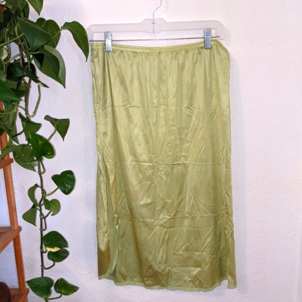 Lime Green Slip Skirt